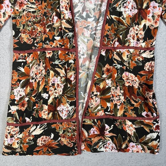 Soft Surroundings Open Long Cardigan Coverup Women Size M Bohemian Boho Festival - Picture 2 of 15